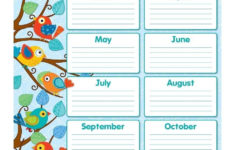 Printable Birthday Chart Printable Chart