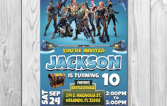 Printable Fortnite Birthday Invitation Fortnite Birthday