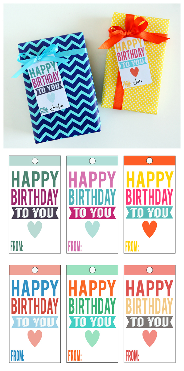 Printable Happy Birthday Tags Eighteen25 Bloglovin 