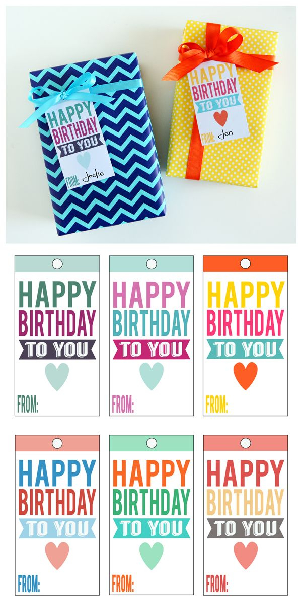 Printable Happy Birthday Tags Happy Birthday Tag Happy 