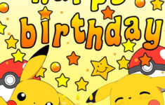 Printable Pokemon Birthday Cards PRINTBIRTHDAY CARDS