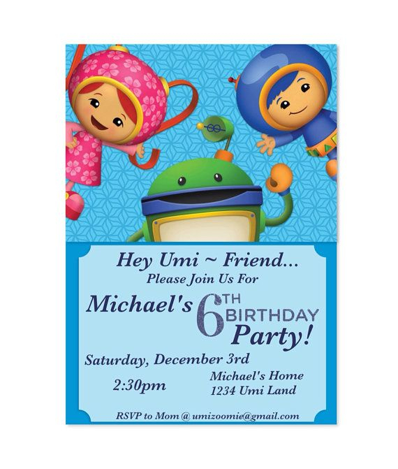 Team Umizoomi Birthday Invitation On Etsy 5 00 Team 