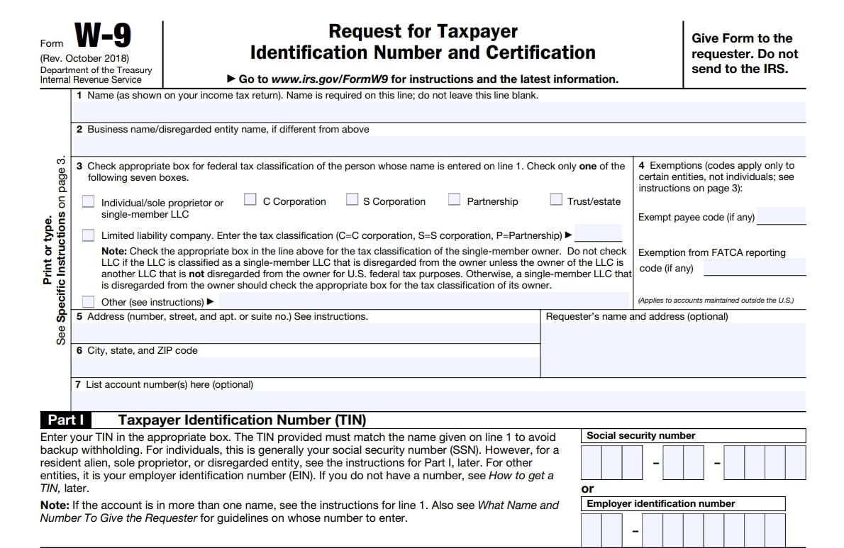 W9 Forms 2021 Printable For TIN Request