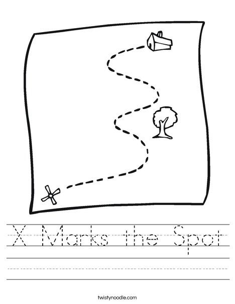 X Marks The Spot Worksheet Treasure Maps Story Map 