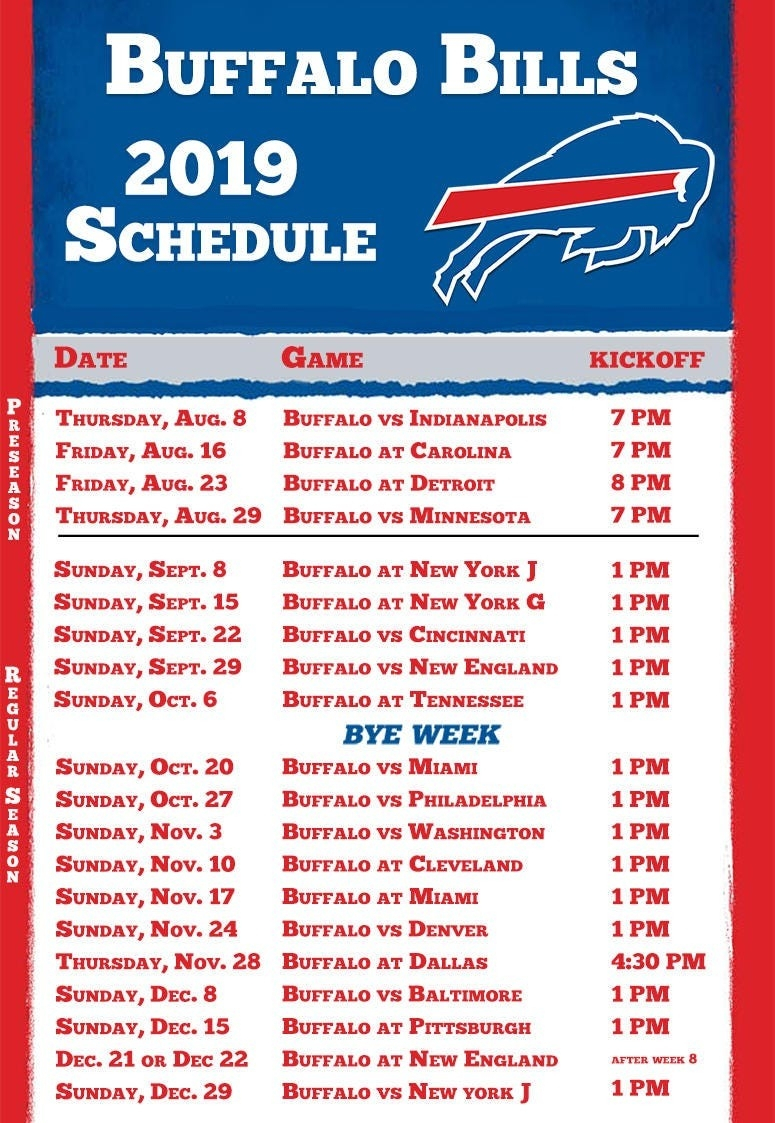 1 Page Printable Nfl Schedule Calendar Template Printable