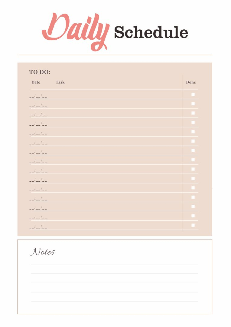 10 Best Printable Daily Hourly Calendar Template 