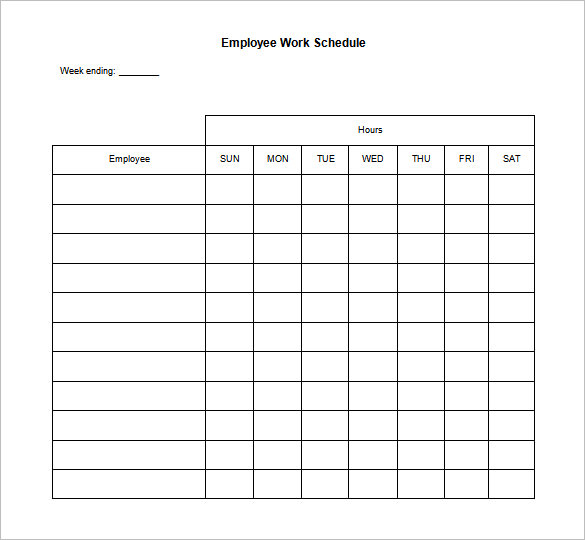 10 Daily Schedule Templates Printable Excel Word PDF 