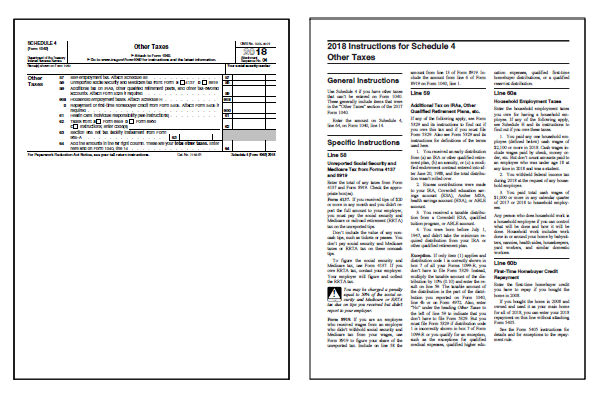 2018 Schedule 4 Form And Instructions