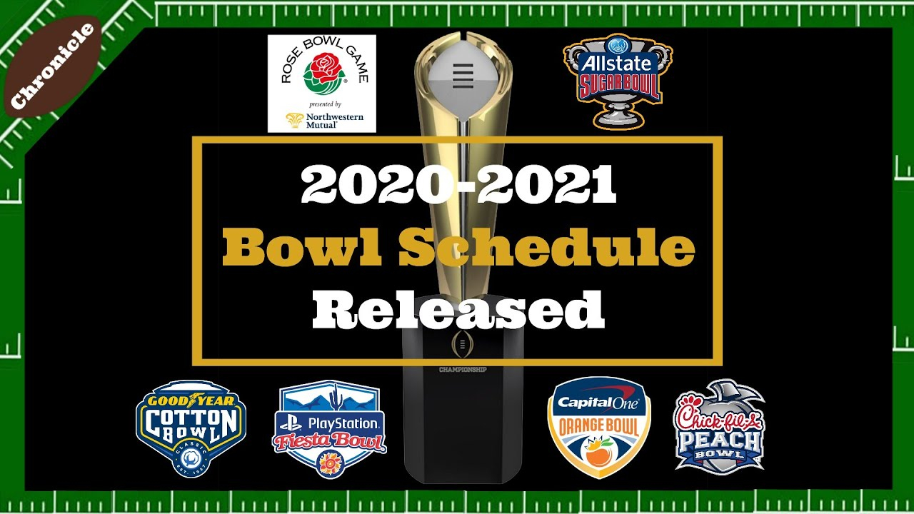 2020 2021 Bowl Schedule Released YouTube