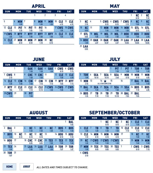 Detroit Tigers 2021 Schedule Printable - FreePrintableTM.com