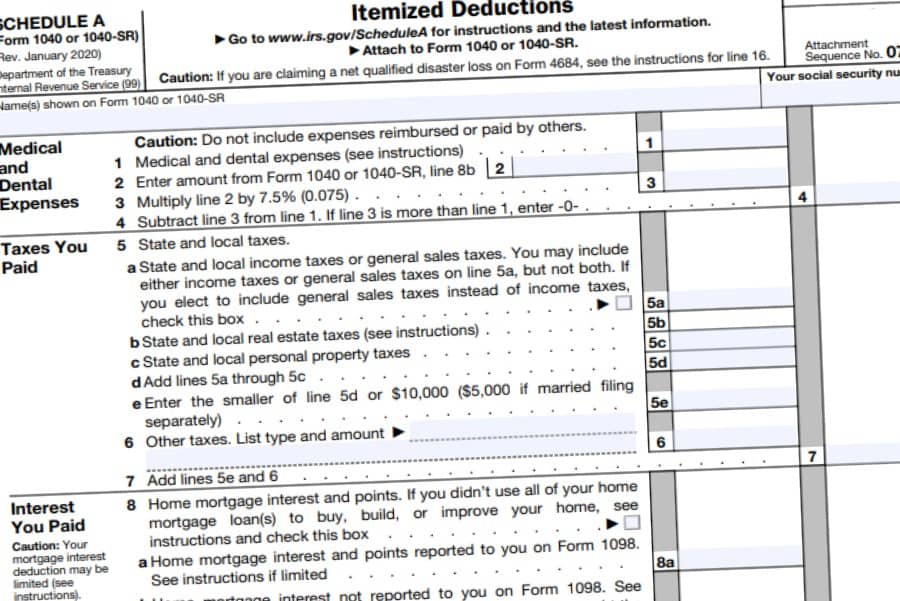 2021 IRS Schedule A