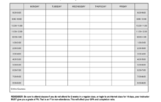 5 Best College Class Schedule Printable Printablee