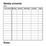 5 Sample Blank Schedule Templates To Download Sample