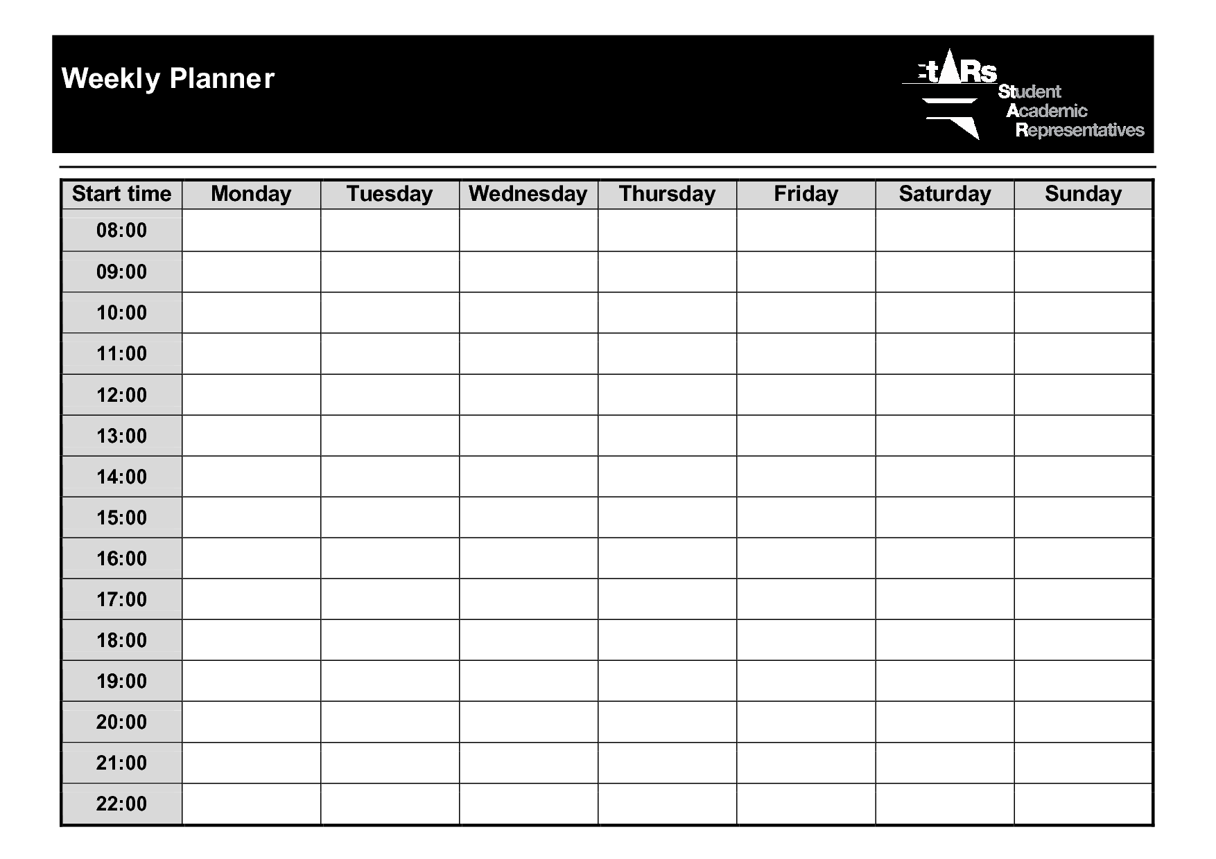 9 Best Weekly Planner Printable Printablee