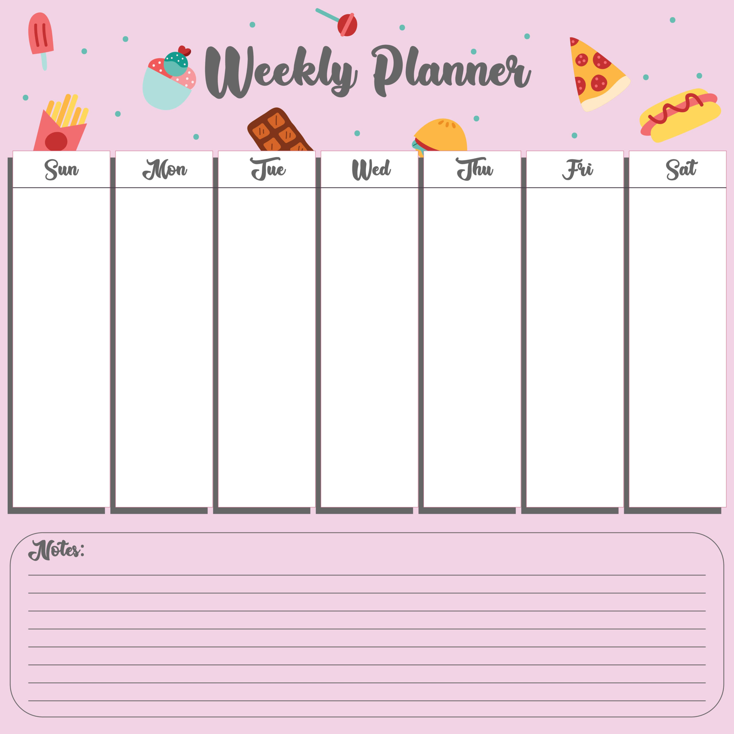 9 Best Weekly Planner Printable Printablee