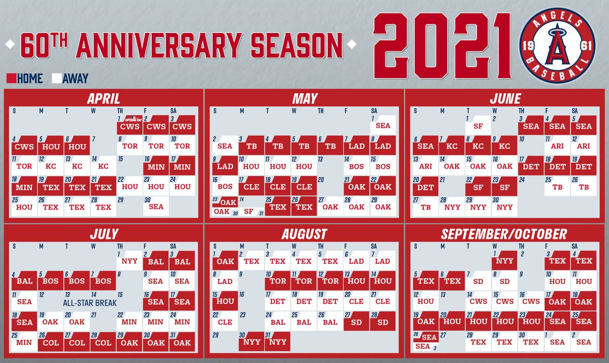 Angels Release 2021 MLB Schedule Halos Heaven