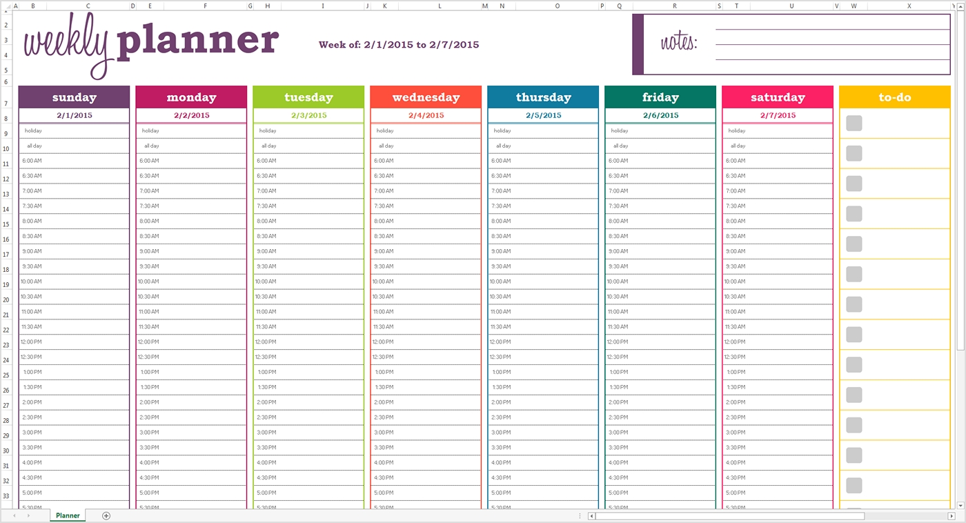 Blank Weekly Calendar 15 Minute Increments Calendar 