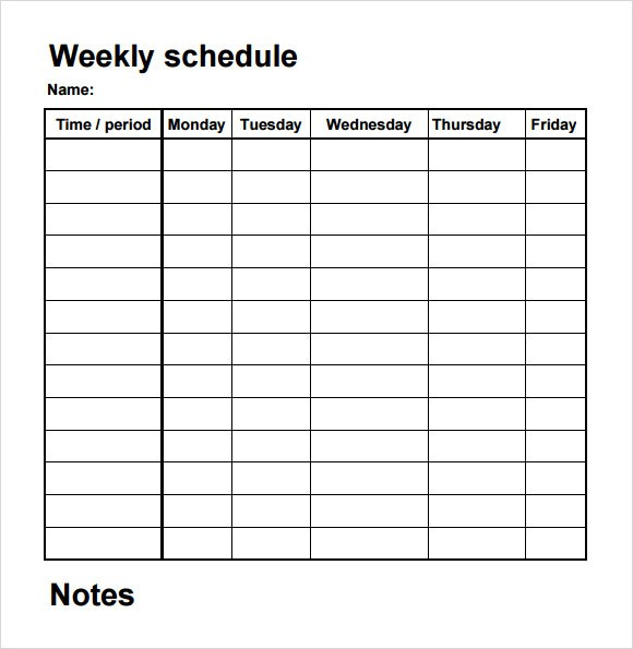 Blank Weekly Schedule Template How Blank Weekly Schedule