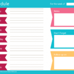 Clean Bold Printable Weekly Schedule Planner Free