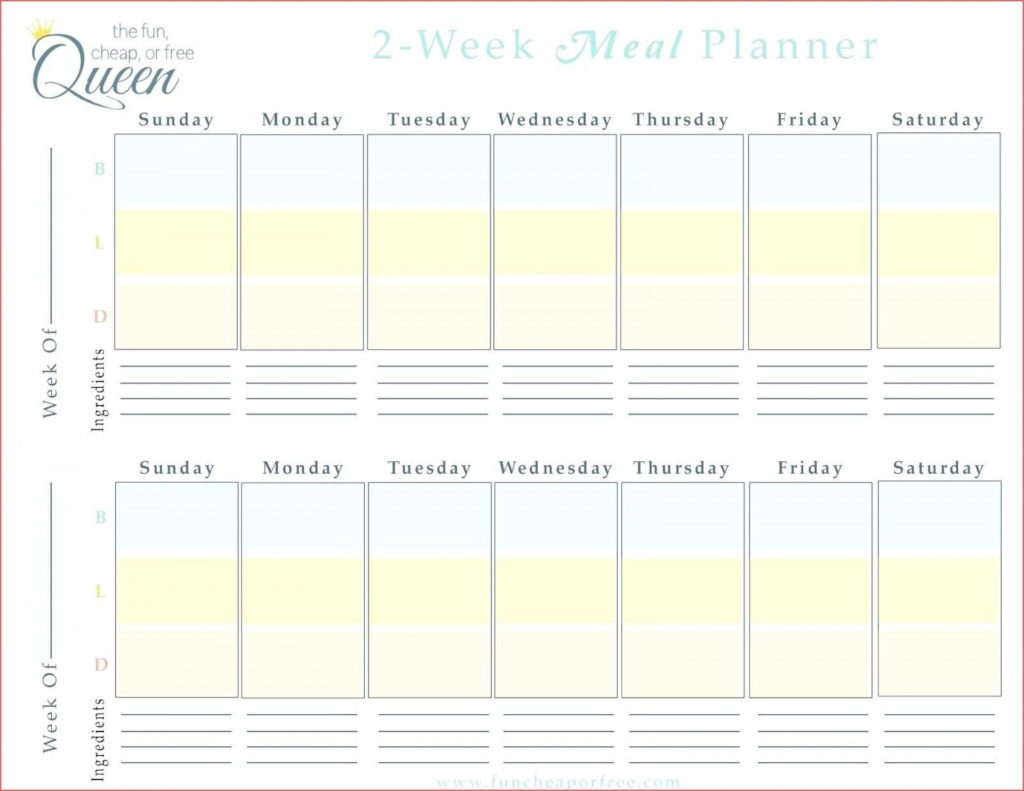 Create Your Next Two Week Calendar Schedule Get Your