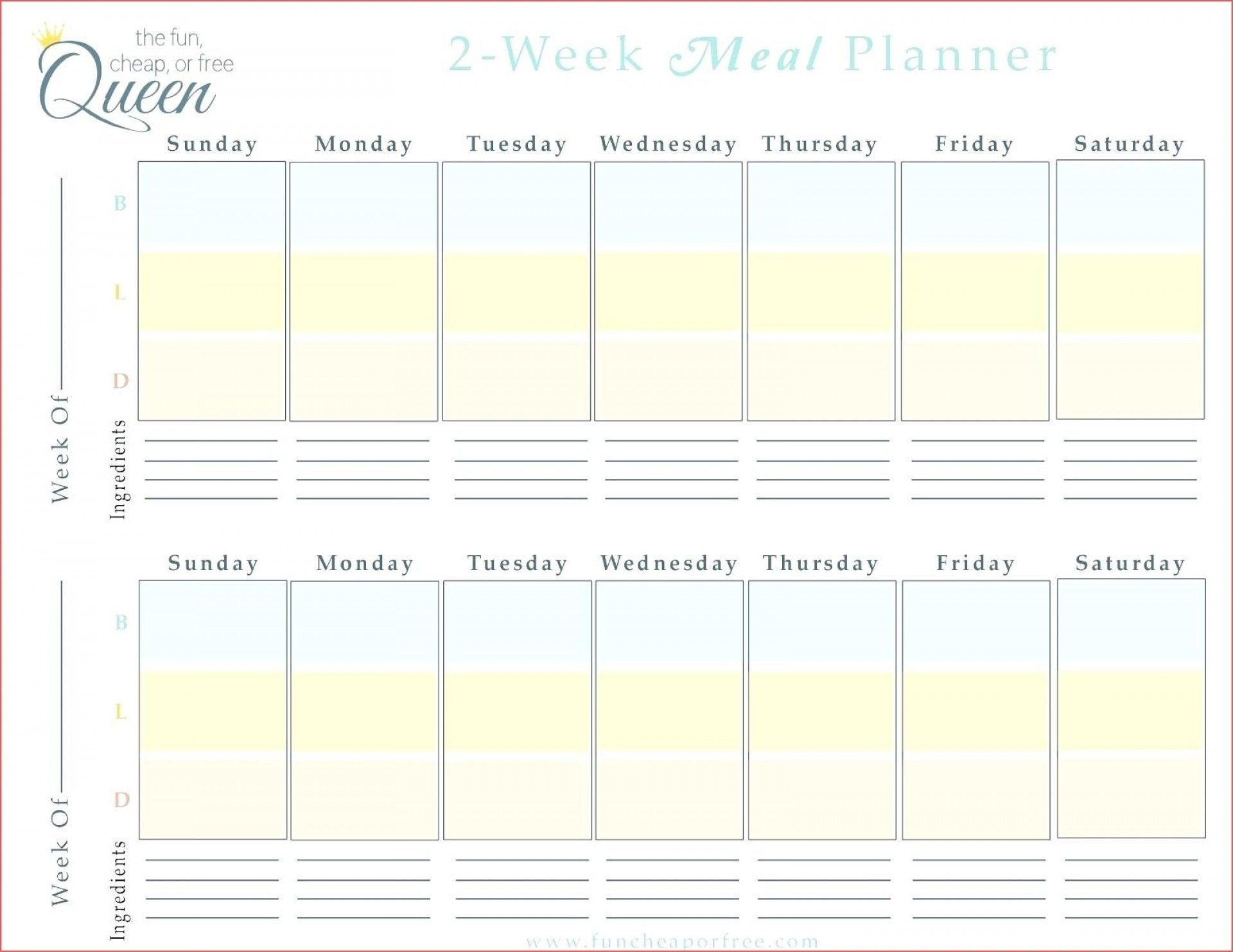 Create Your Next Two Week Calendar Schedule Get Your 