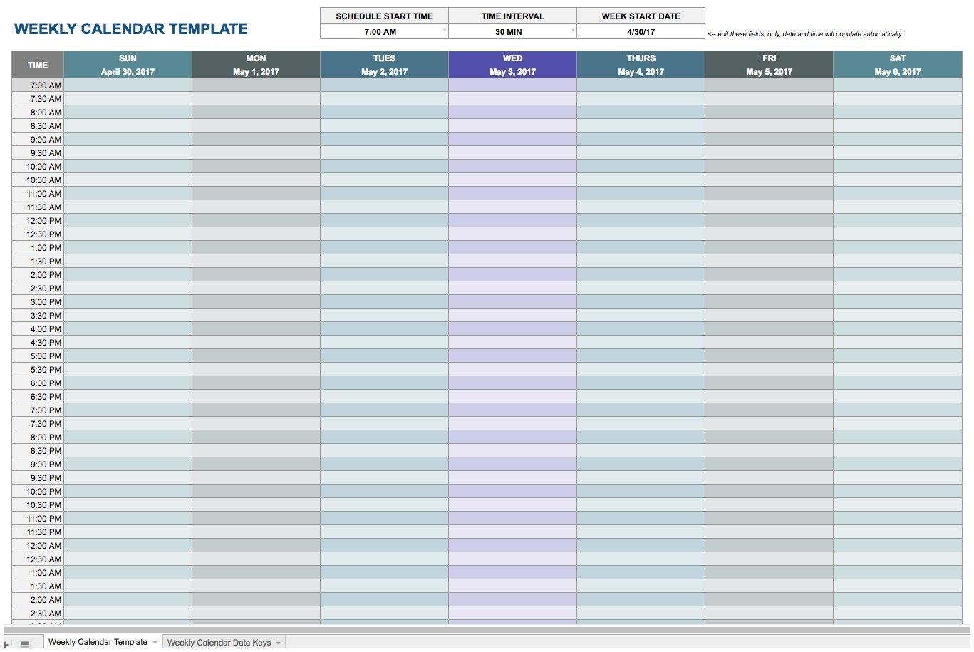 Daily Calendar Template Excel Appointment Schedule 