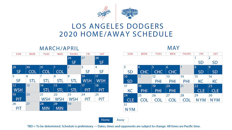 Dodgers Calendar Schedule 2021 Christmas Day 2020