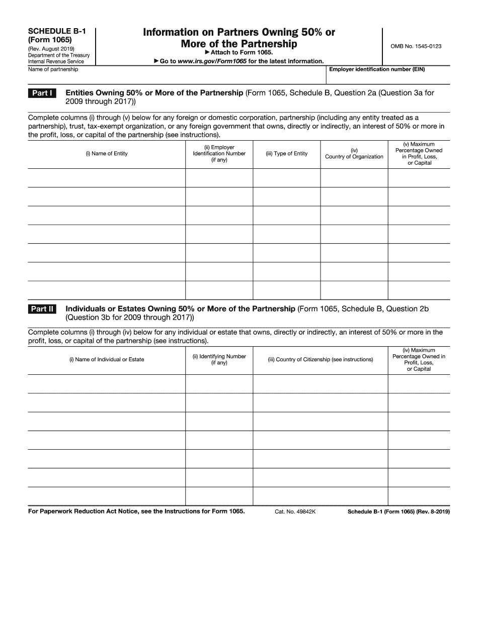 Form 1065 Schedule B 1 2019 2020 Fill Online 