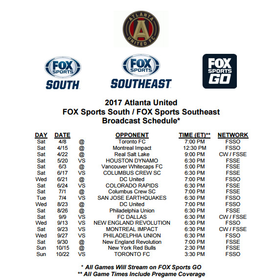 Fox Sports Regional Networks Atlanta United Agree To