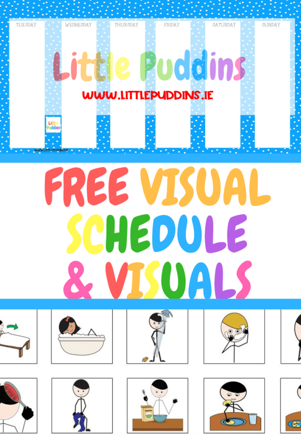 Free Daily Visual Schedule Template Seven Common 