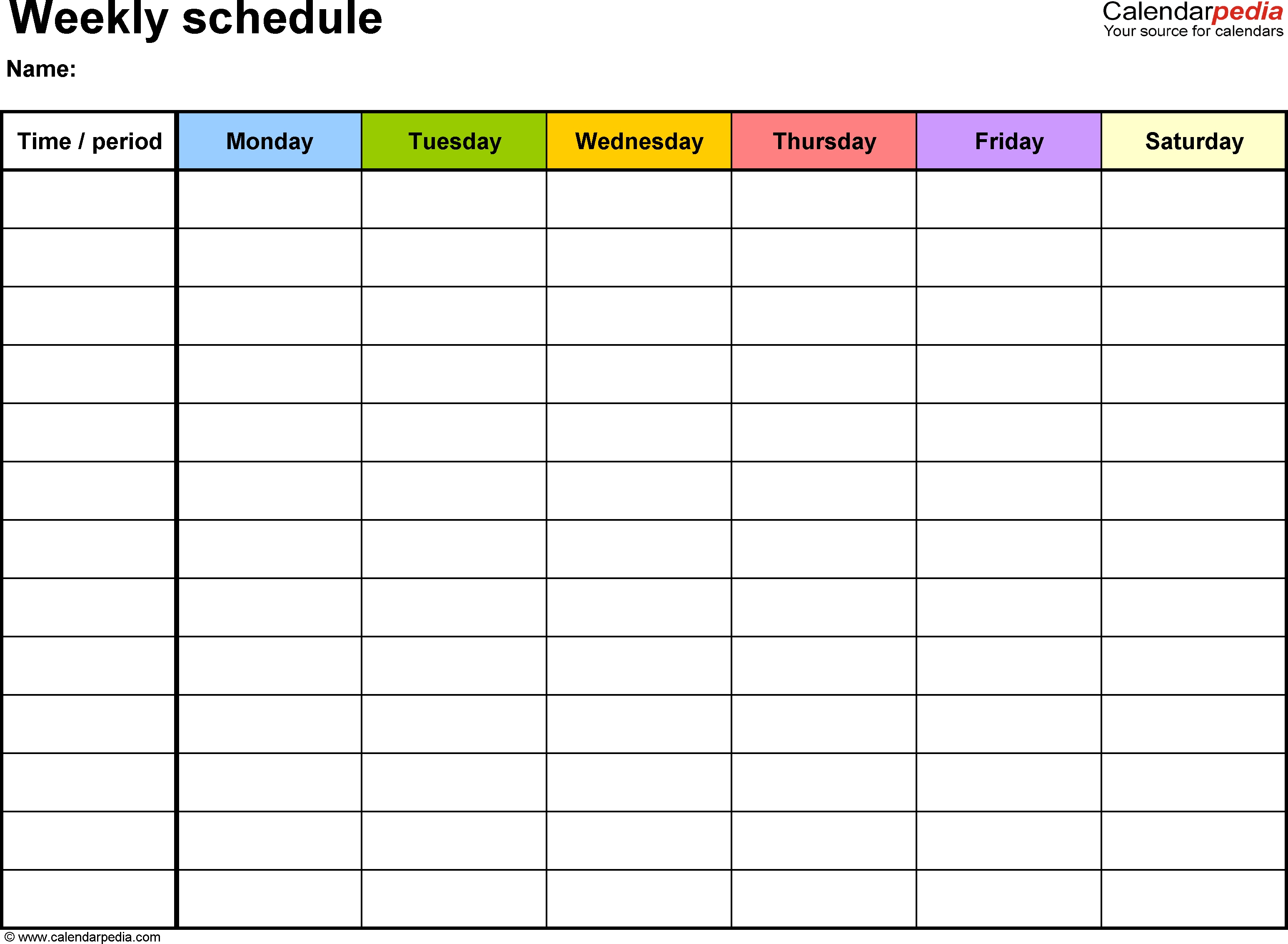 Free Printable Blank Employee Schedules Calendar 