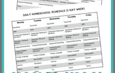 FREE Printable Homeschool Schedule