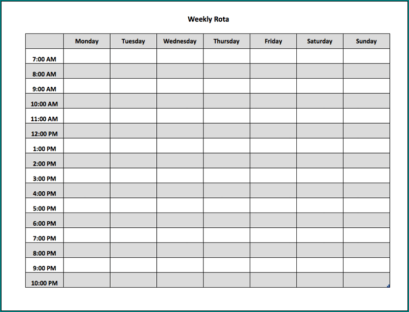  Free Printable Weekly Schedule Template Word Bogiolo