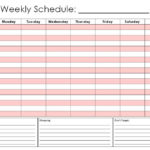Free Weekly Schedule Template Shatterlion Info