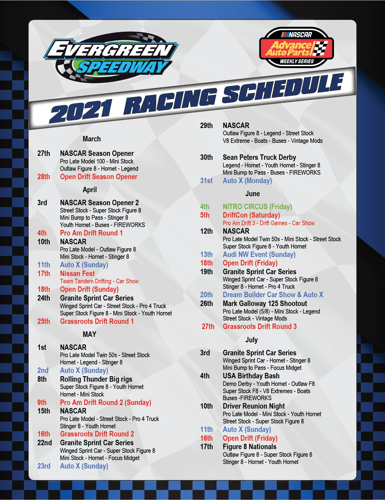 Nhra 2021 Schedule Printable