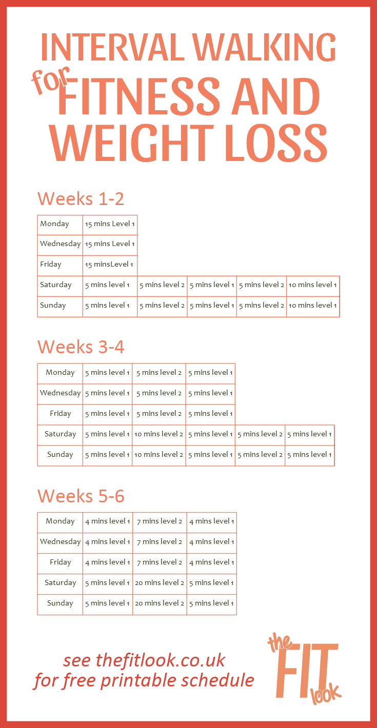  Free Printable Walking Schedule FreePrintableTM FreePrintableTM