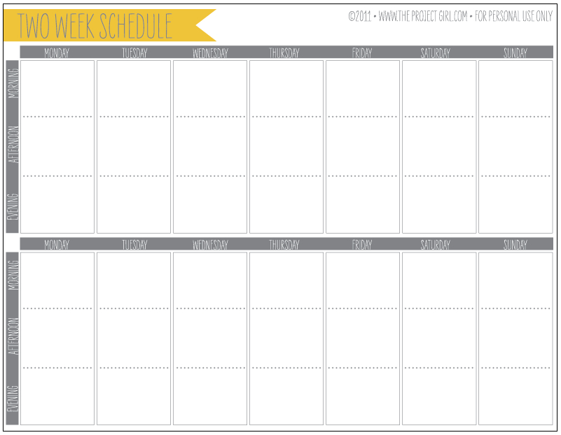 Printable 2 Week Planner Shop Fresh