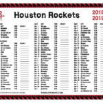 Printable 2018 2019 Houston Rockets Schedule