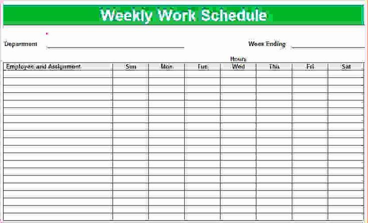 Printable Employee Schedule Template