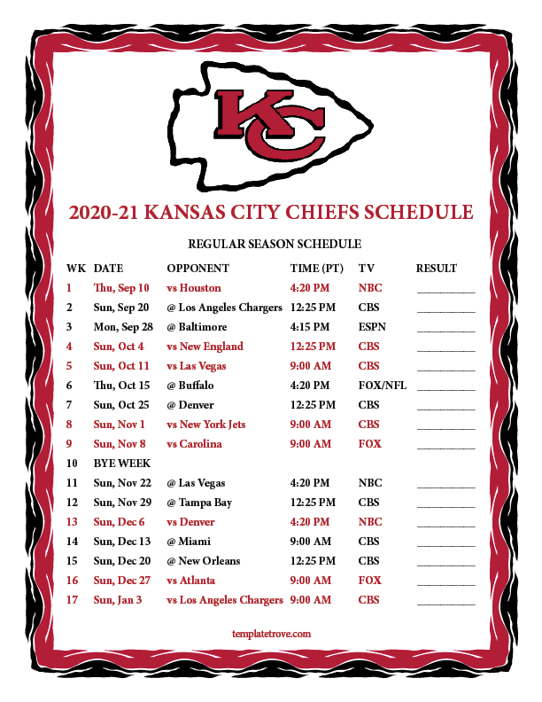 Printable Nfl Schedule For 2021 Calendar Printables 