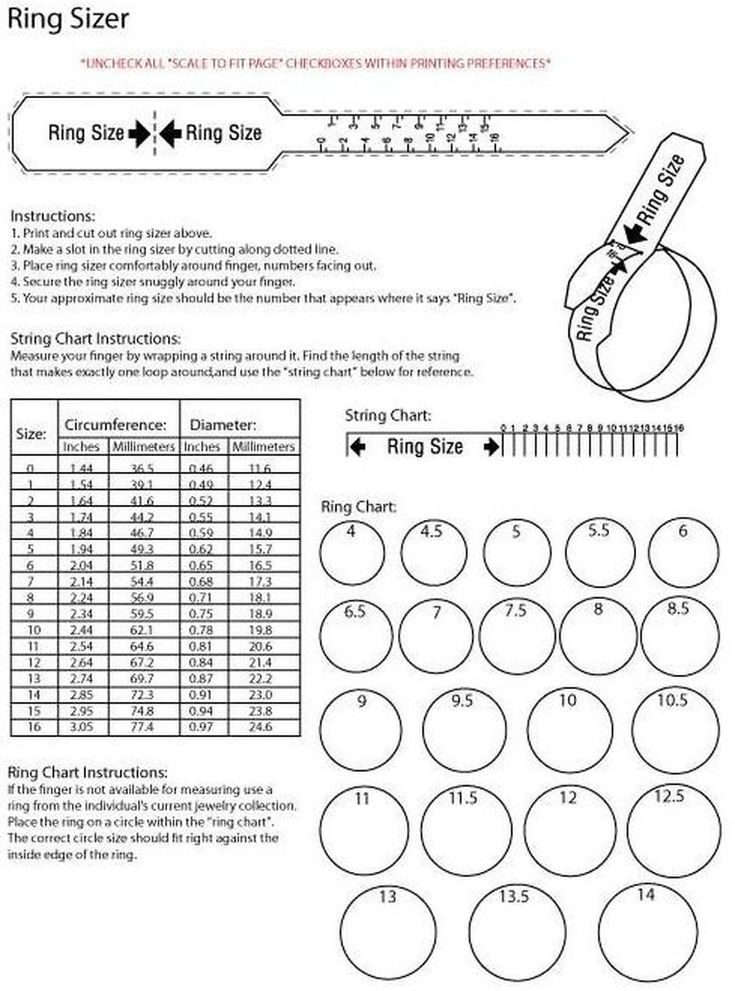 Printable Ring Sizer Google Search Printable Ring Size 