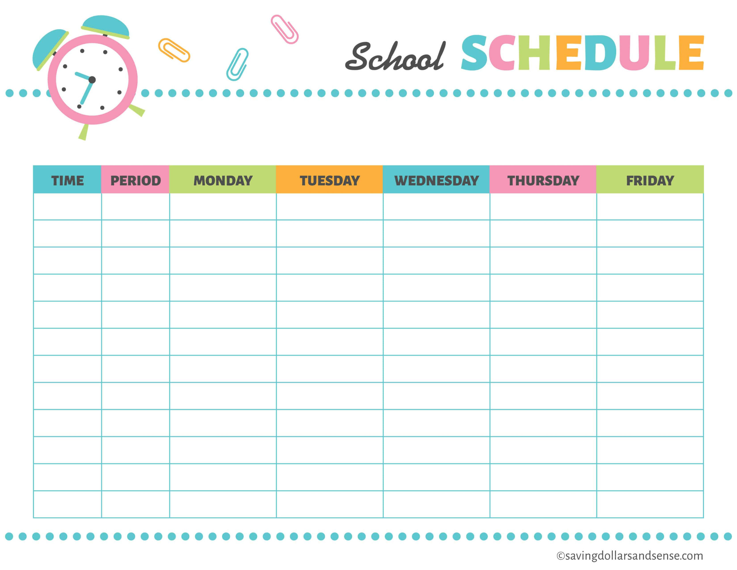 Printable School Planning Kit Saving Dollars And Sense