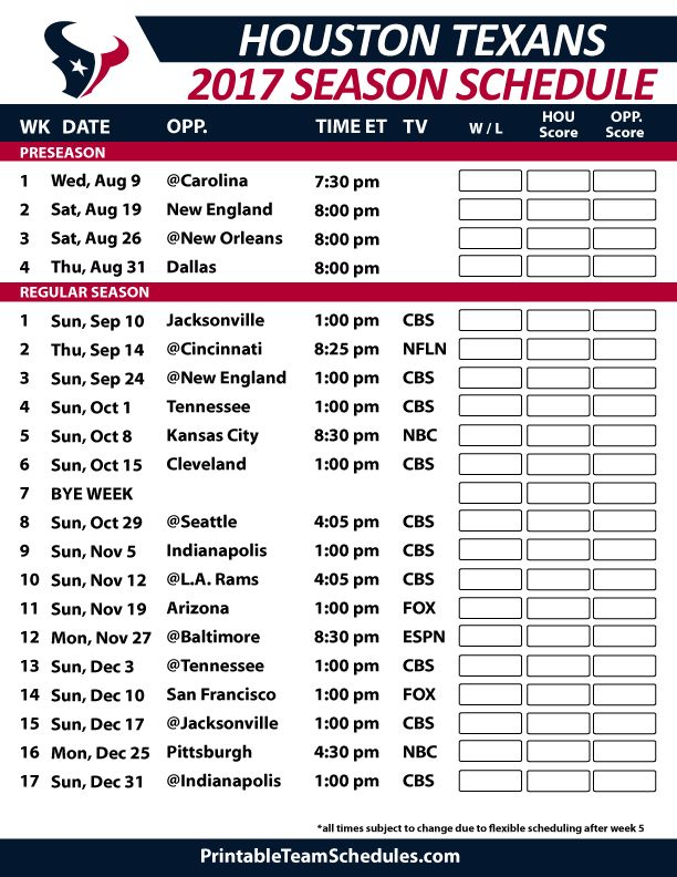 Printable Team Schedules PrintableTemplates