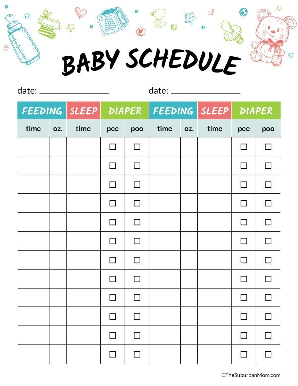 This Free Printable Baby Schedule Chart Can Help Parents