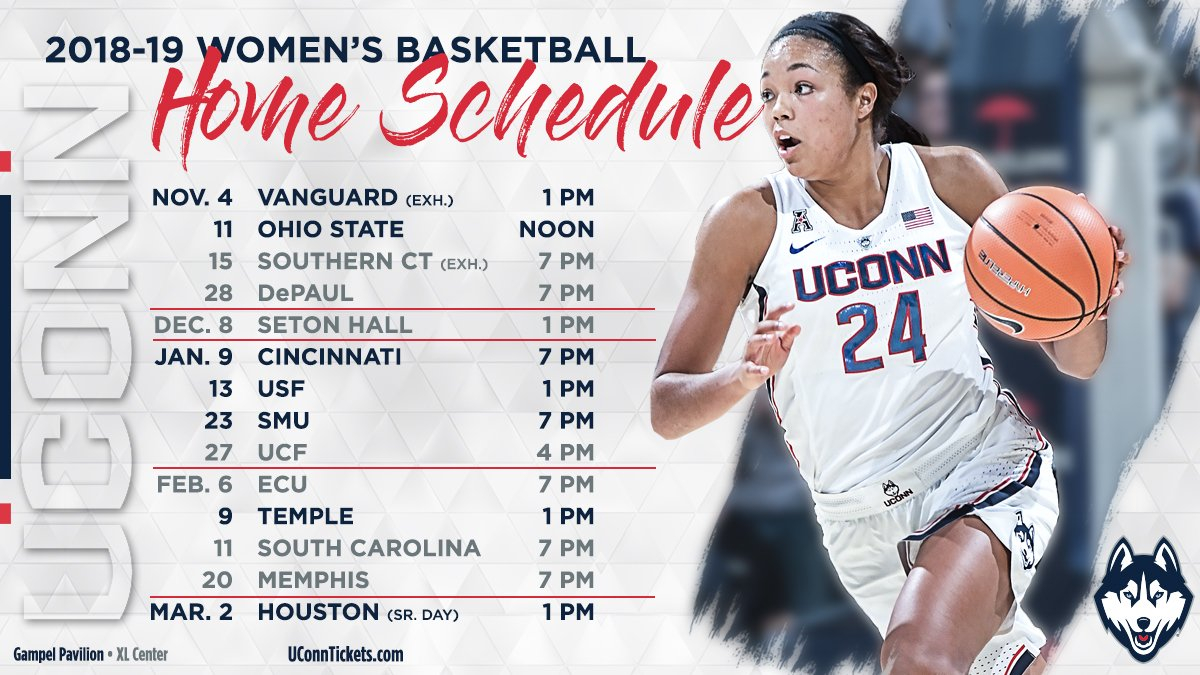Printable Schedule For Uconn Women's Basketball - FreePrintableTM.com | FreePrintableTM.com