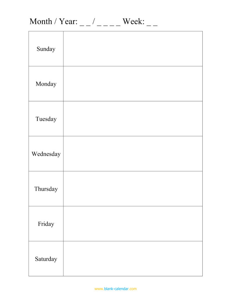 Weekly Schedule Planner Pdf - FreePrintableTM.com | FreePrintableTM.com