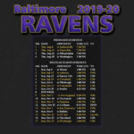 2019 2020 Baltimore Ravens Wallpaper Schedule