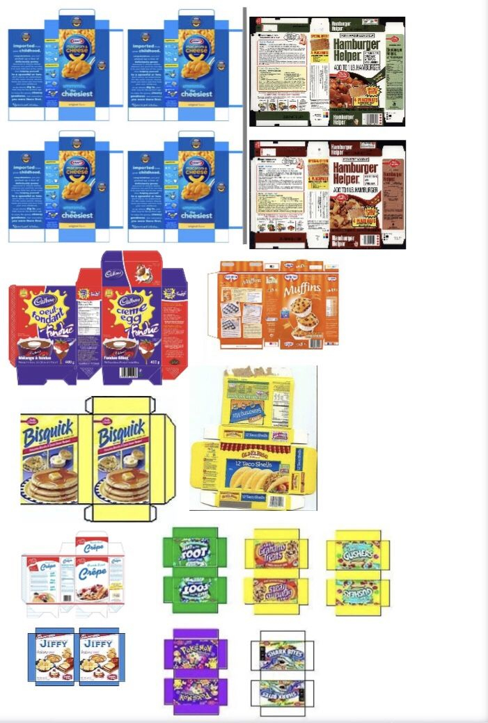 500 FREE MODERN BRAND MINIATURE GROCERIES PRINTABLES 