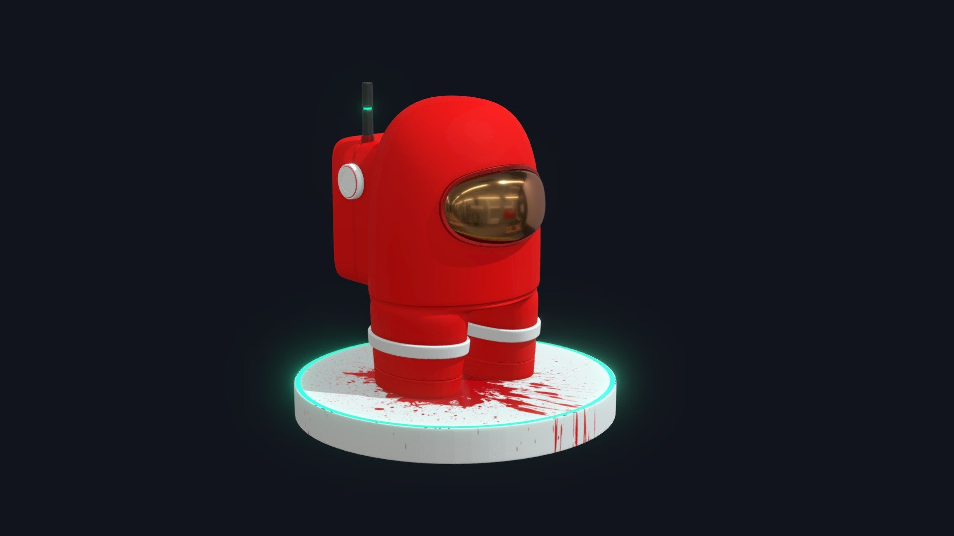 Among Us Astronaut Merged Meshes Download Free 3D 