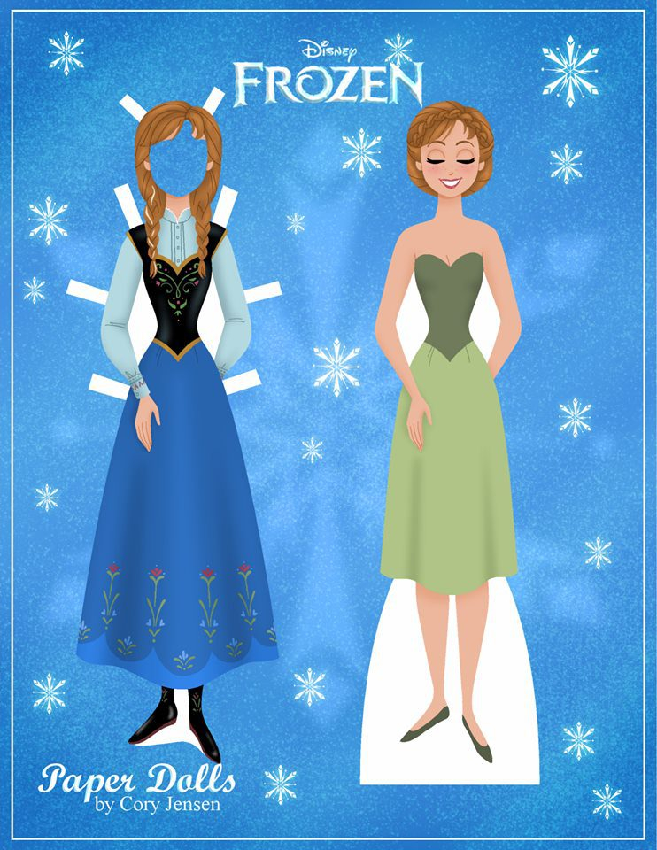 Bambole Di Carta Di Frozen Con Vestiti Da Stampare E 